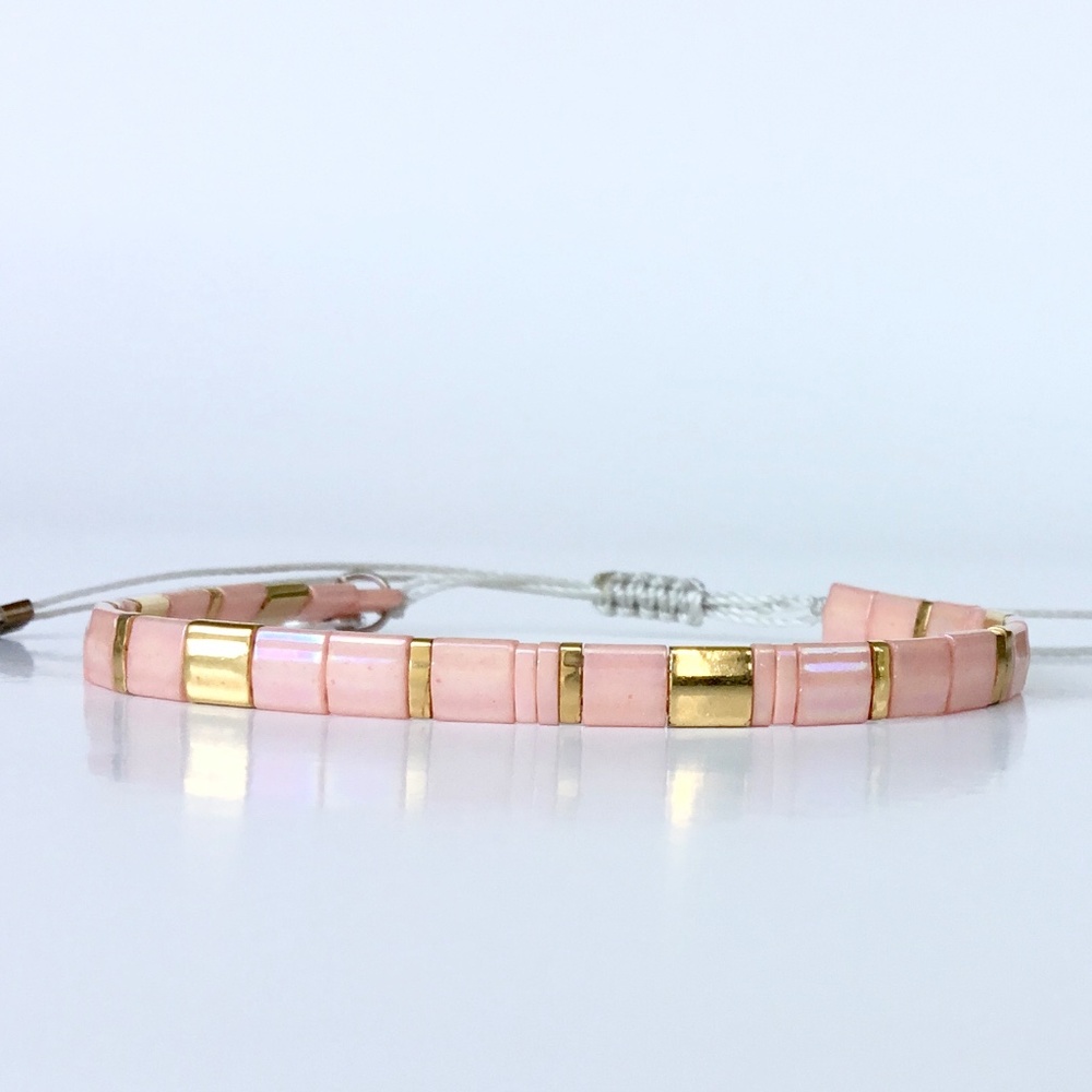 🆕 Miyuki tila bead bracelet-Coral